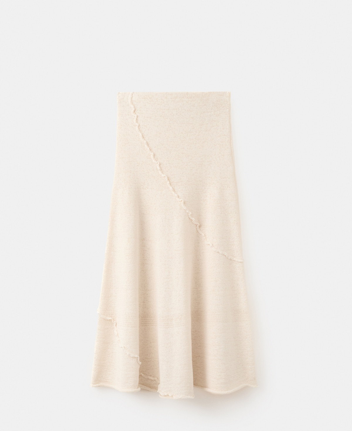Mango Women's Wavy Stitching Detail Knit Skirt - Light Pastel Brown | Macy's