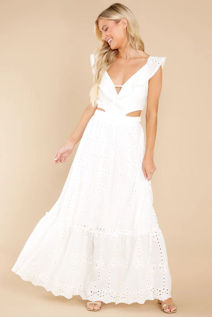 Tell Me When White Maxi Dress | Red Dress 