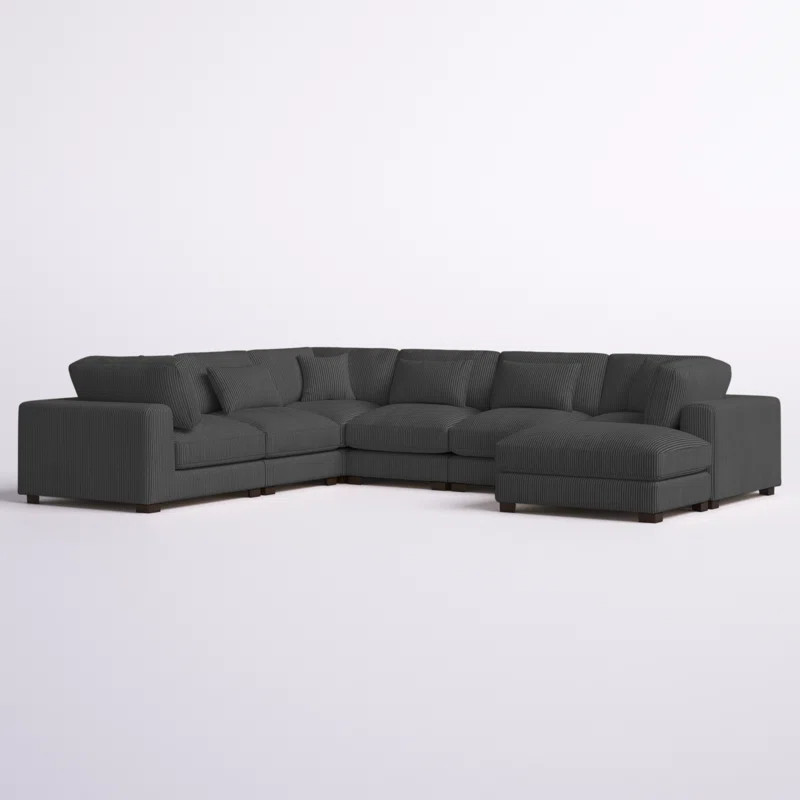 Arliz 7 - Piece 144" Wide Reversible Modular Corner Sectional with Ottoman | Wayfair North America