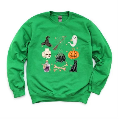 Simply Sage Market Halloween Chart Stars Sweatshirt - S - Grass | Target