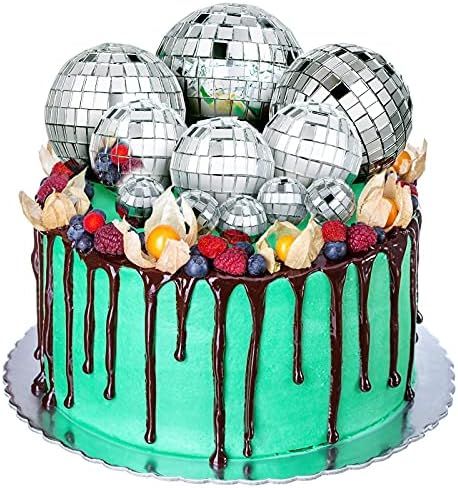 Jetec 11 Pieces Disco Ball Cake Decoration Disco Ball Table Decorations Disco Ball Centerpiece De... | Amazon (US)