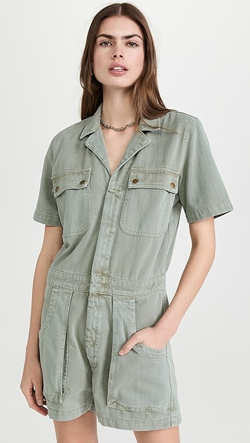 Short Sleeve Curbside Utility Romper | Shopbop