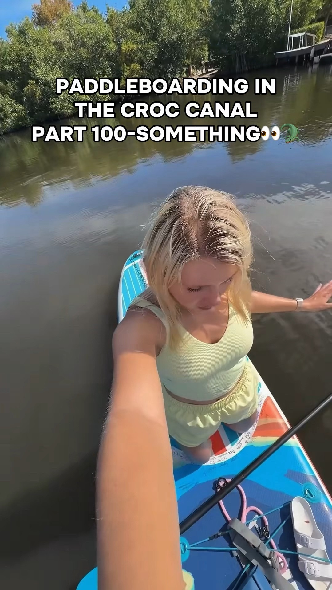 Almost got flipped off my paddleboard a few days later…😳 Full video coming soon👀

#crocodile #manatee #florida #ocean #paddleboard