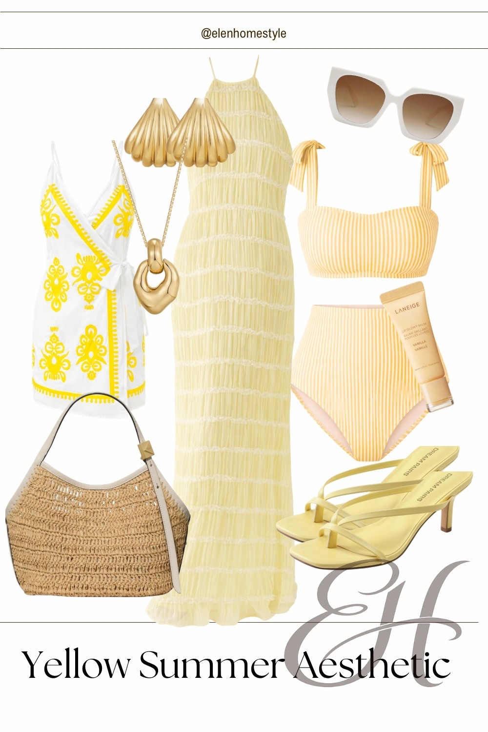 Soft yellow summer look ☀️
Sharing this chic everyday outfit with a breezy dress, striped bikini, cute accessories, neutral heels, and my favorite lip balm. Perfect for vacation, beach days, or an effortless summer style.

#ltkstyle #summeroutfit #beachstyle #summerchic #ltkfashion #vacationoutfit #neutralstyle

#LTKActive #LTKSeasonal #LTKPetite