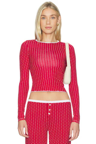 Frankies Bikinis Joy Modal Sleep Shirt in Holiday Dot from Revolve.com | Revolve Clothing (Global)