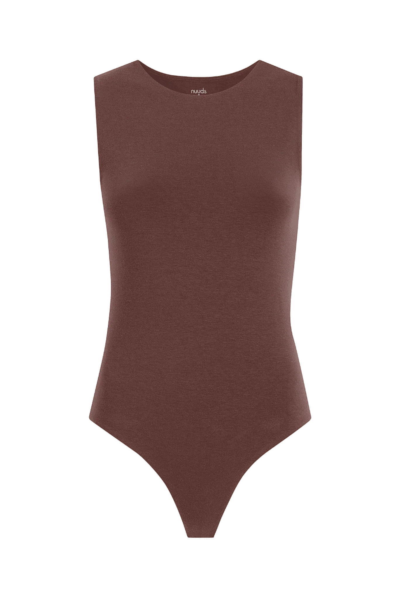 Cotton Stretch Classic Crewneck Tank Bodysuit | Heather Charcoal | nuuds