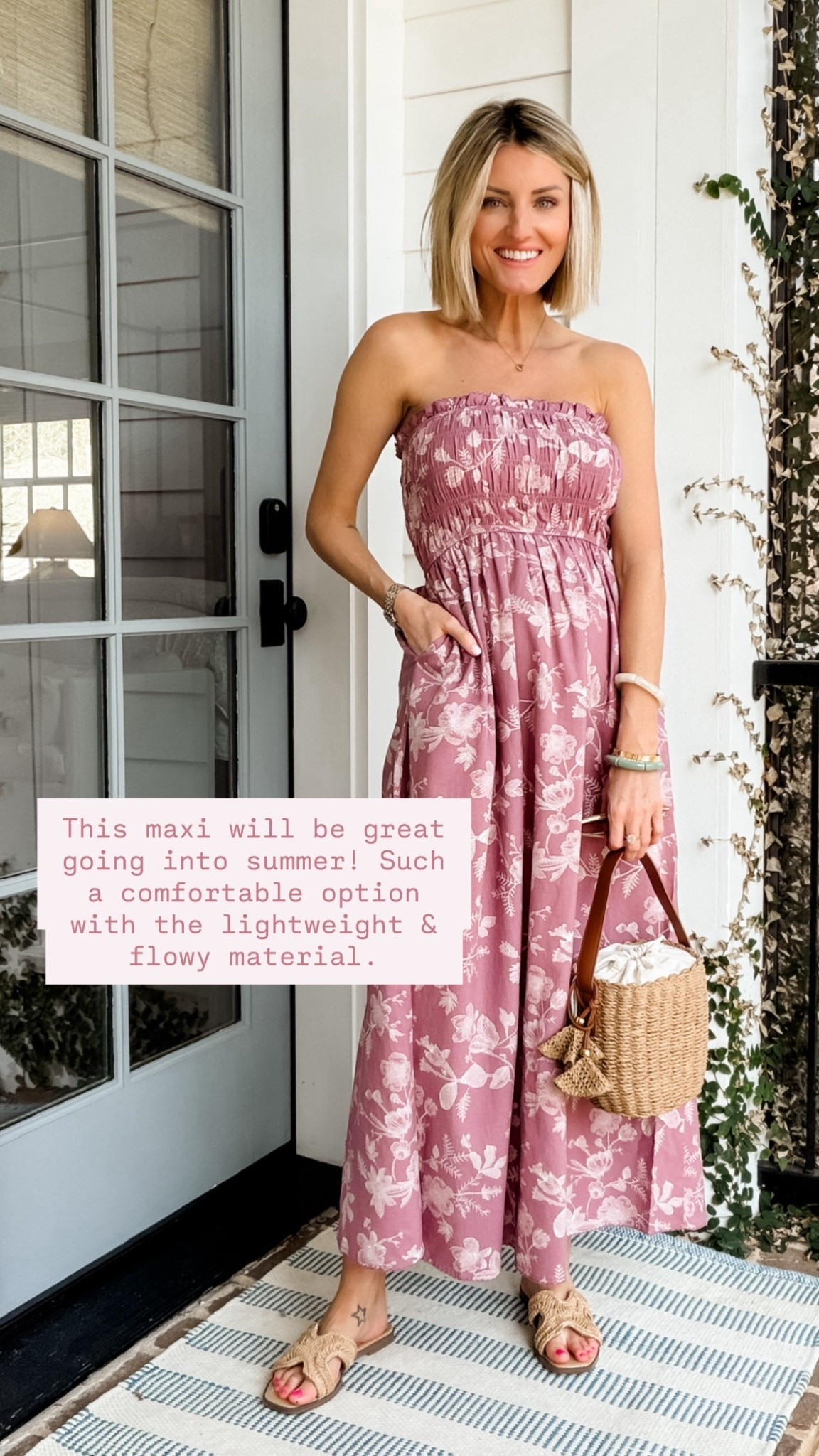 Love the mauve color of this dress! It comes with straps, but I just tucked them in to make it strapless! An easy lightweight dress for spring & summer! Wearing S!

Loverly Grey, Target, doing dress, summer dress, resort wear, vacation looks

#LTKSeasonal