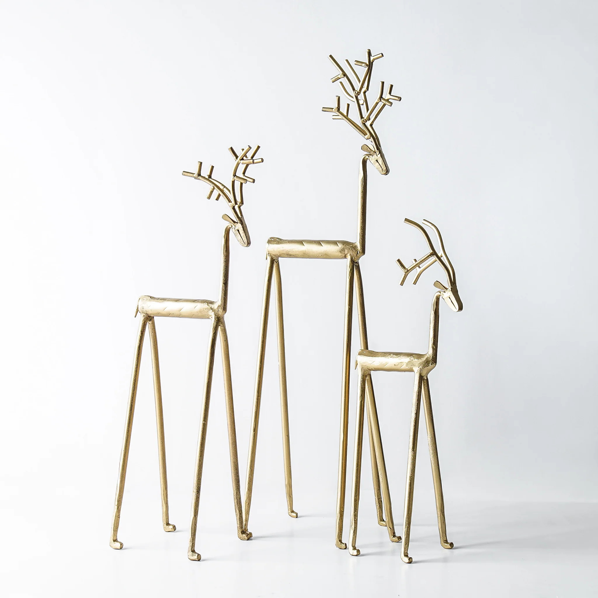 Gold Iron Deer Set | MJHome