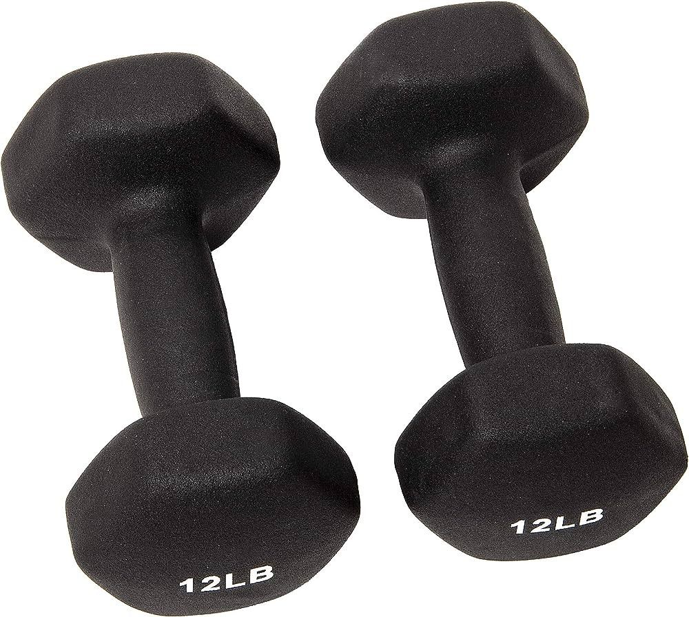 BalanceFrom Set of 2 Neoprene Coated Non-Slip Grip Dumbbell Weights | Amazon (US)