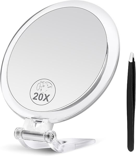 B Beauty Planet 20X Hand Mirror, Magnifying Mirror with Handle and Tweezers, 270 Degree Rotation ... | Amazon (CA)