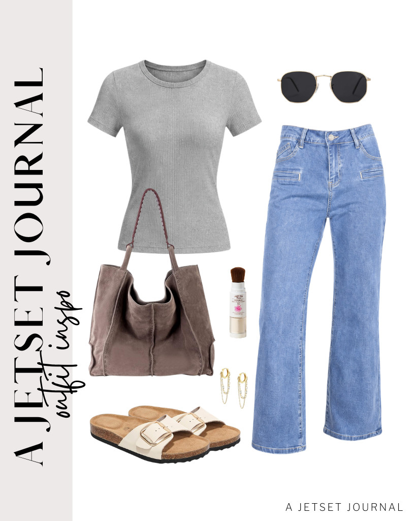 You can wear these Project Cloud leather sandals with this ribbed-knit top and Astylish jeans. The Sak Los Feliz tote bag goes well with this fit, too. Remember to wear these classy earrings to finish the fit.

#LTKSeasonal #LTKSaleAlert #LTKTravel
 

 