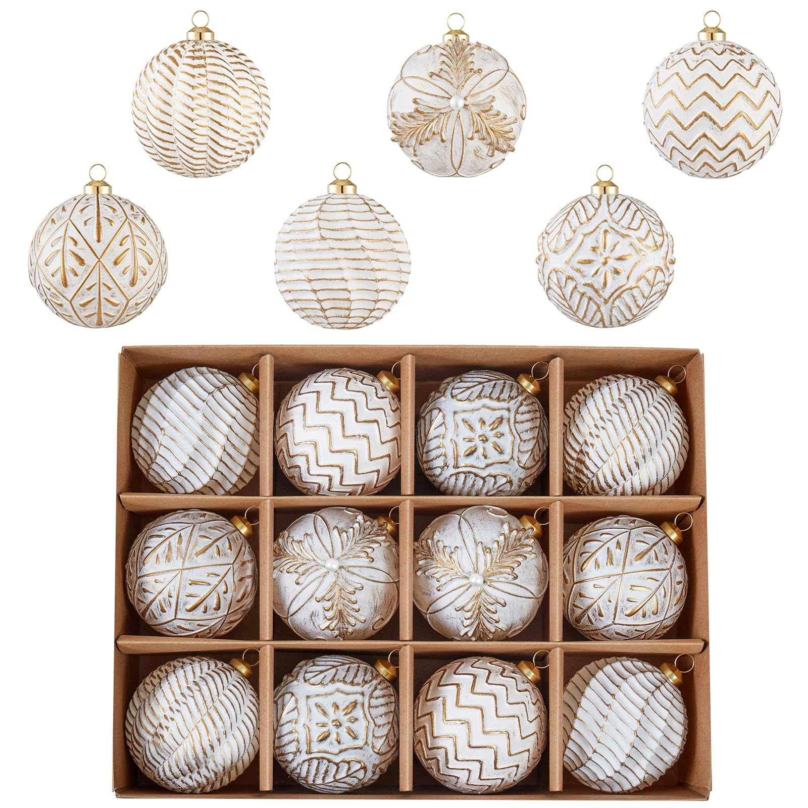 Vintage Christmas Ornaments Ball Set, 12 PCS Shatterproof Antique Traditional Christmas Tree Orna... | Amazon (US)