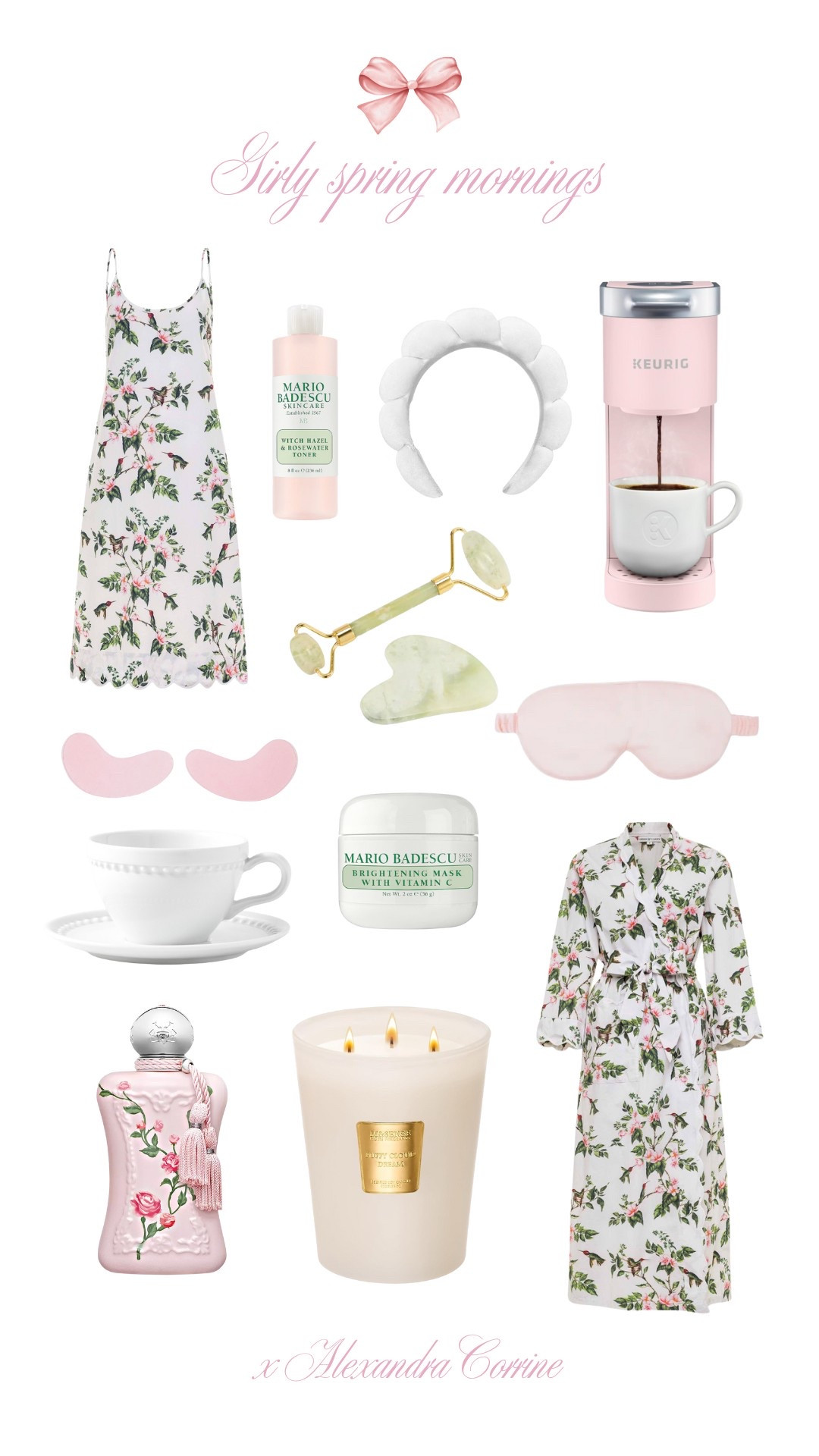 Girly spring mornings 🤍🎀🌸

Pajamas, pjs, girly girl, spring, flowers, floral, self care morning, skincare, morning coffeee

#LTKBeauty #LTKSeasonal
