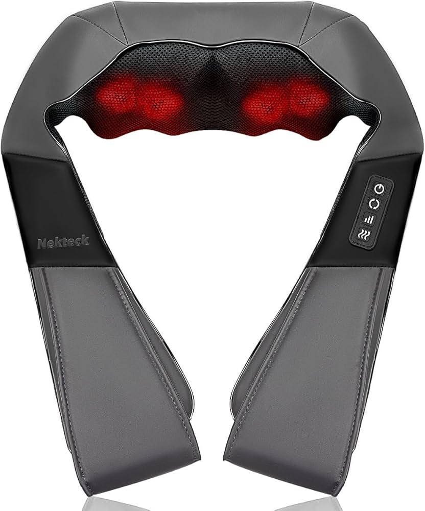 Nekteck Shiatsu Neck and Back Massager with Soothing Heat, Shoulder Massager for Pain Relief Deep... | Amazon (US)