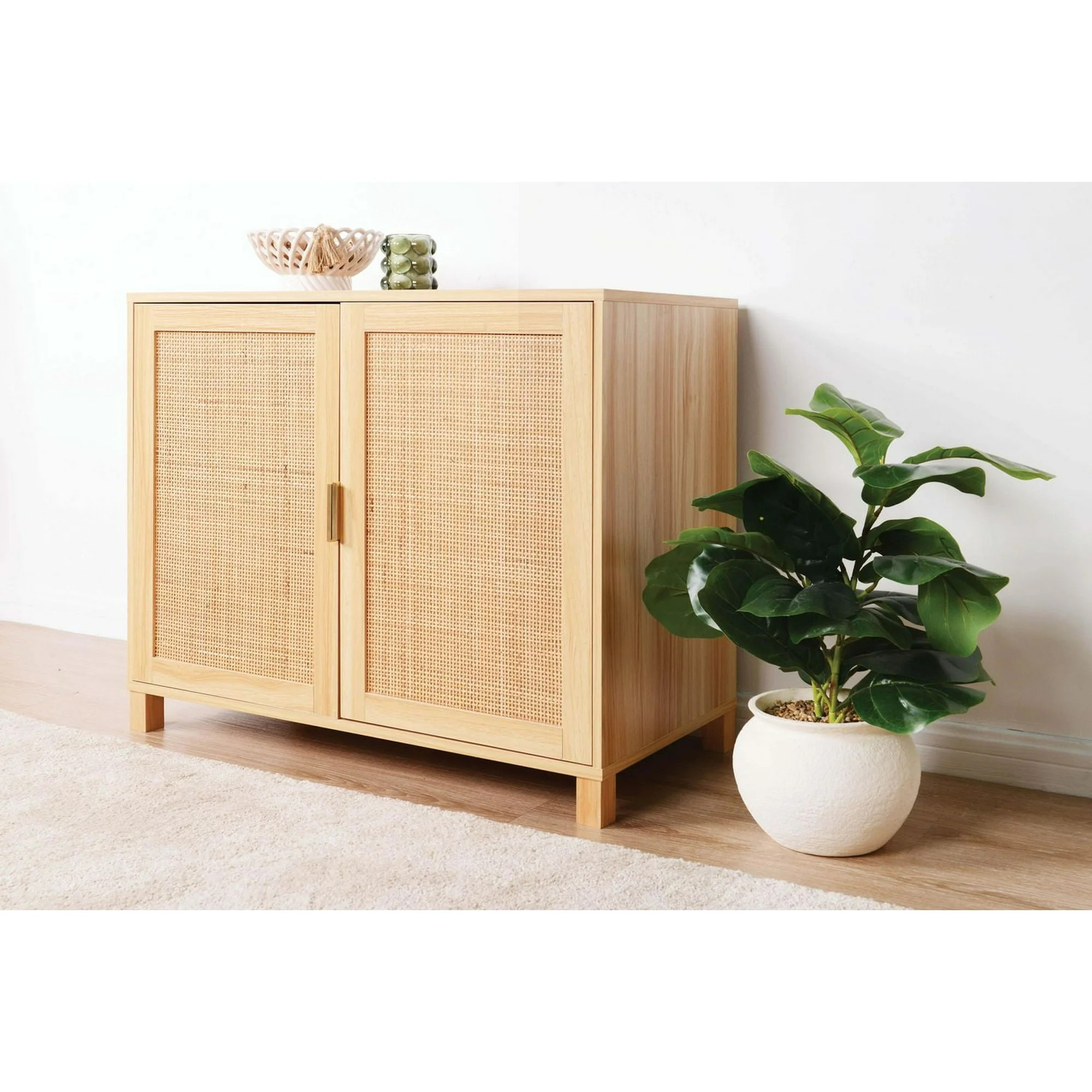 Anko Fraser Rattan Cabinet, Rattan cabinet with doors | Walmart (CA)