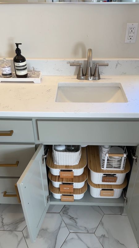 Really exposing myself here with the before vids of this organization project😅 It had been far too long since we gave our bathroom cabinets and drawers some TLC!

🔗s to my organization stuff on my LTK and site!!

I’m afraid to admit that I completely took over our bathroom cabinets and drawers the last few years… causing my husband to scatter his stuff on top of the counter😂 Plus I had accumulated way too many products so everything was overflowing.
So I decided it was time to create a new bathroom organization system for us and do some deep cleaning! I love how it turned out, it is so much more peaceful to take showers and get ready in the morning! Plus now Cam has cabinet space lol

Amazon organization Amazon home Amazon must have
 organization inspiration, organize me, aesthetic, organizers, container store, bathroom, organization, drawer Organizers, home decor, drawer organizers

#LTKhome