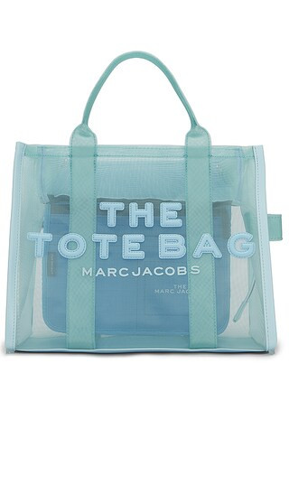 The Mesh Medium Tote Bag in Pale Blue | Revolve Clothing (Global)