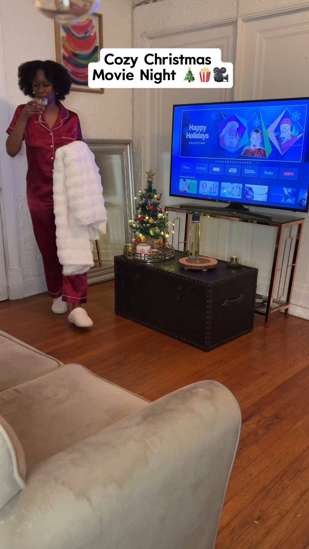 A cozy Christmas movie night! I love this popcorn maker, cozy blanket and satin pajamas. The mug is also perfect for hot chocolate. And these fleece slippers all make great gifts :)

#LTKGiftGuide #LTKHoliday #LTKOver40