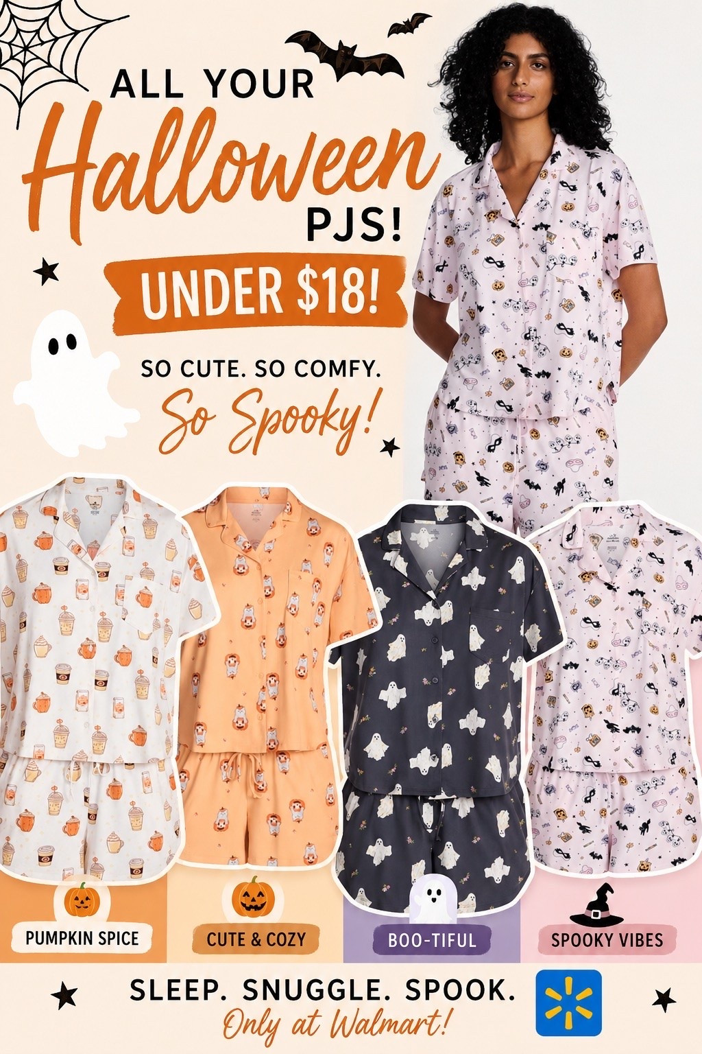Halloween pajamas are here! 🎃👻 These adorable Walmart PJs are cozy, festive, and under $18—perfect for fall movie nights, pumpkin patch mornings, or matching family photos. Grab your favorite print before they sell out!
#LTKStyle #LTKFinds #WalmartFinds #WalmartFashion #HalloweenPajamas #FallFavorites #CozySeason #HalloweenStyle #AffordableFashion #FamilyMatching #PumpkinSeason #LTKSaleAlert

#LTKSaleAlert #LTKSeasonal #LTKmomlife
