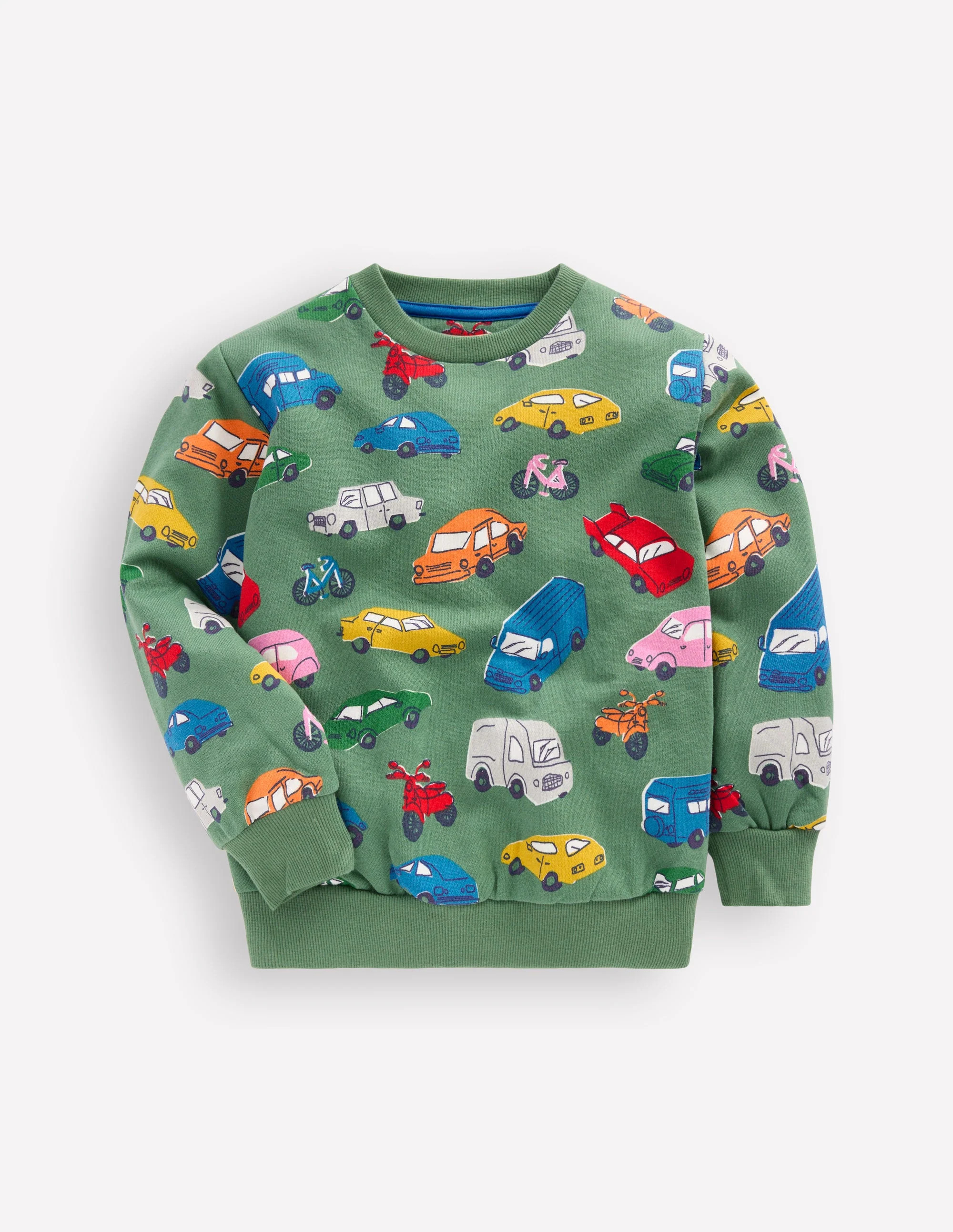 Everyday Printed Sweatshirt-Willow Green Traffic Jam | Boden (US)