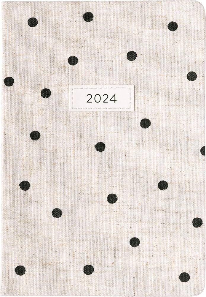 2024 Eccolo Linen Pindots 12 Month Agenda Planner, Yearly, Monthly & Weekly Pages (5.25 x 7.75") | Amazon (US)