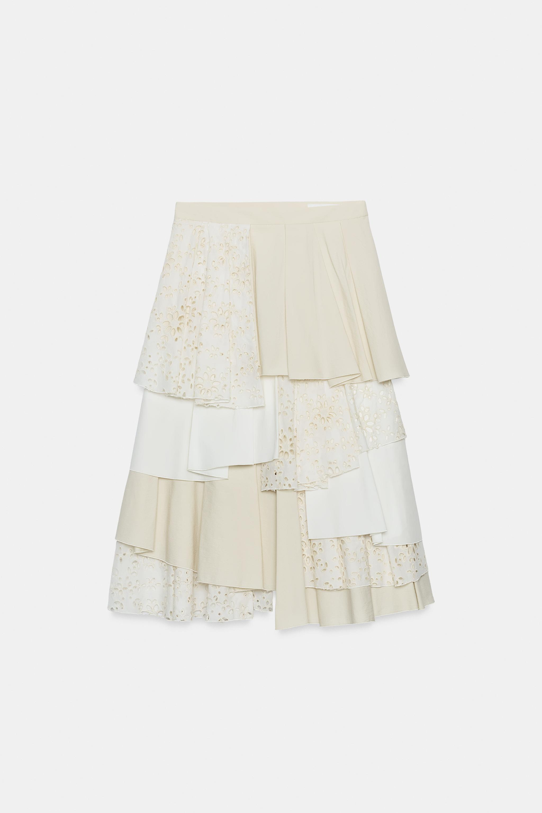 ZW COLLECTION LIMITED EDITION PATCHWORK MIDI SKIRT | Zara US