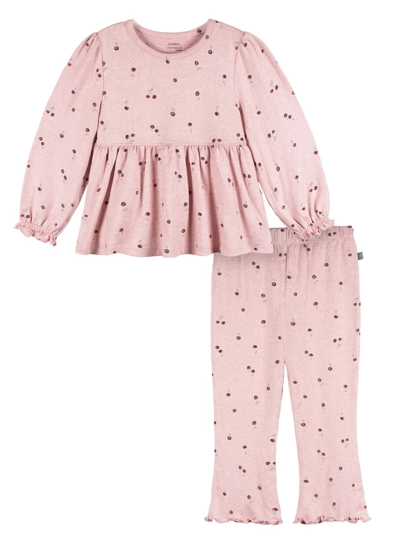Modern Moments by Gerber Top and Ruffled Legging Set, 2-Piece, Sizes 12 Months - 5T | Walmart (US)
