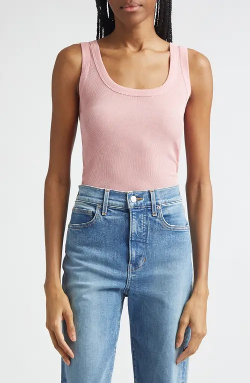 Veronica Beard Belvedere Scoop Neck Tank in Petal at Nordstrom, Size X-Small | Nordstrom