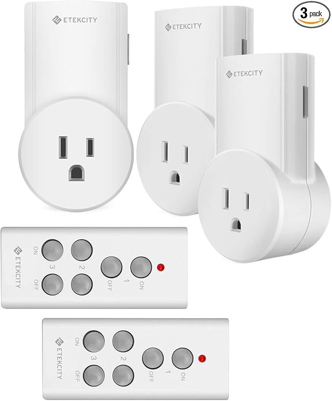 Etekcity Remote Control Outlet Kit Wireless Light Switch for Household Appliances, Unlimited Conn... | Amazon (US)
