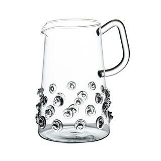 Abigails 12 fl. oz. Clear Glass Pitcher with Swirls 710456 - The Home Depot | The Home Depot