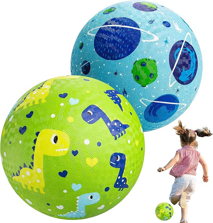 U&C Planet Playground Balls for Toddlers 1-3, 2 Pack 6 inch 8.5 inch Kickball for Kids Outdoor In... | Amazon (US)