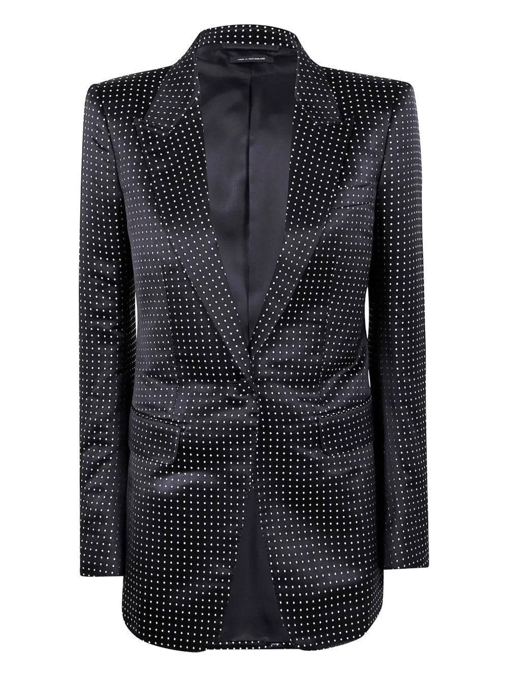 TOM FORD polka-dot satin jacket - Black | Farfetch Global