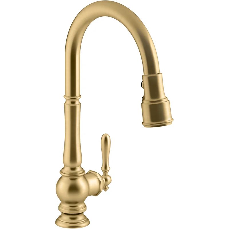 99259-2MB Artifacts Pull Down Single Handle Kitchen Faucet Docknetik and ProMotion™with Accesso... | Wayfair North America