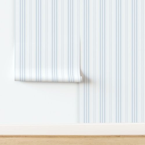 Lars Stripe in pale blueberry | Spoonflower