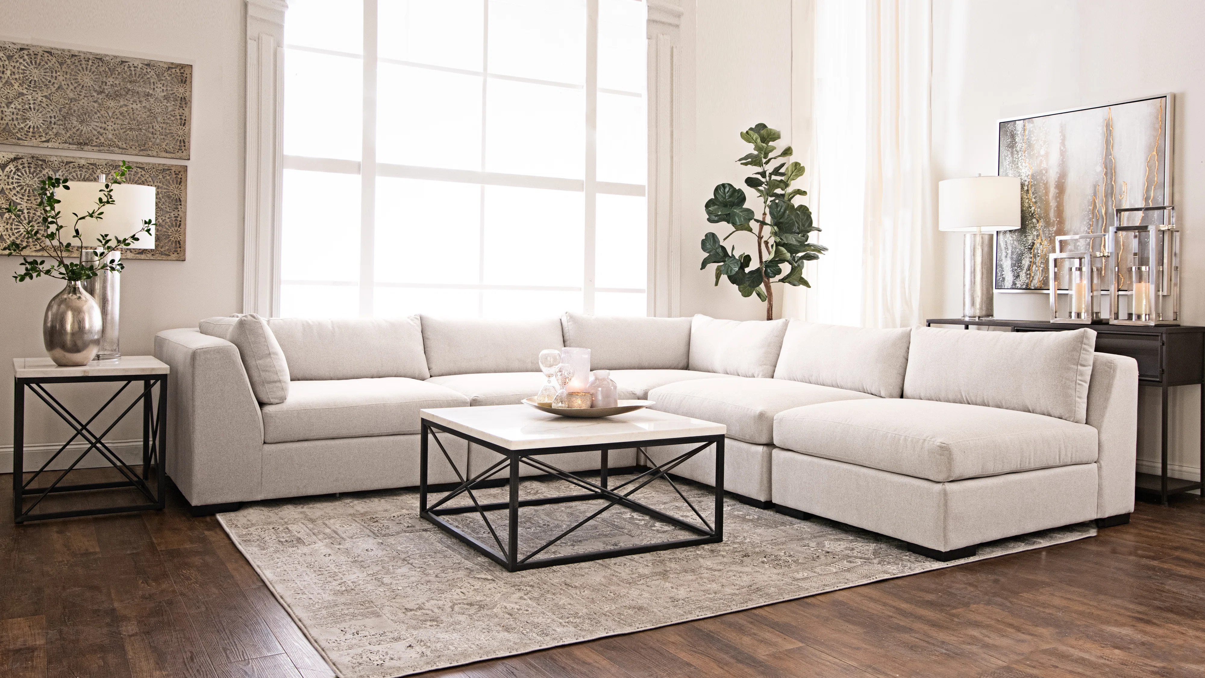Thomas 136" Performance Fabric Modular Sectional | Wayfair North America