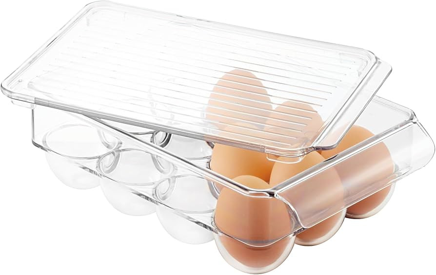 iDesign 73030 Fridge/Freeze Binz Egg Holder, Small Storage Box for Twelve Eggs, Made from BPA-Fre... | Amazon (UK)