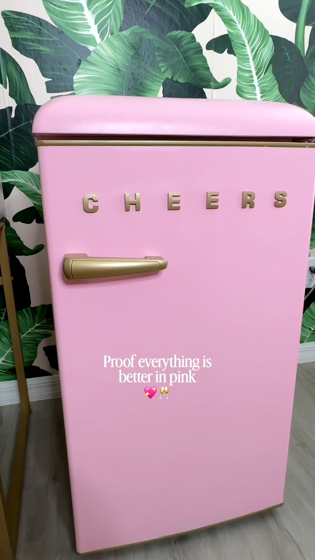 Everything I used to turn an old black mini fridge into my pink champagne fridge! 🩷🥂✨ I used pink spray paint for the fridge, gold spray paint for the handle + trim, and sprayed the silver letters with the same gold so everything matched! I also linked a few already-pink mini fridges if you want the look without the DIY! 💕

#LTKHome #LTKdayinmylife