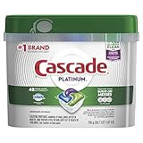 Cascade Platinum ActionPacs, Dishwasher Detergent, Fresh Scent, 48 count | Amazon (US)