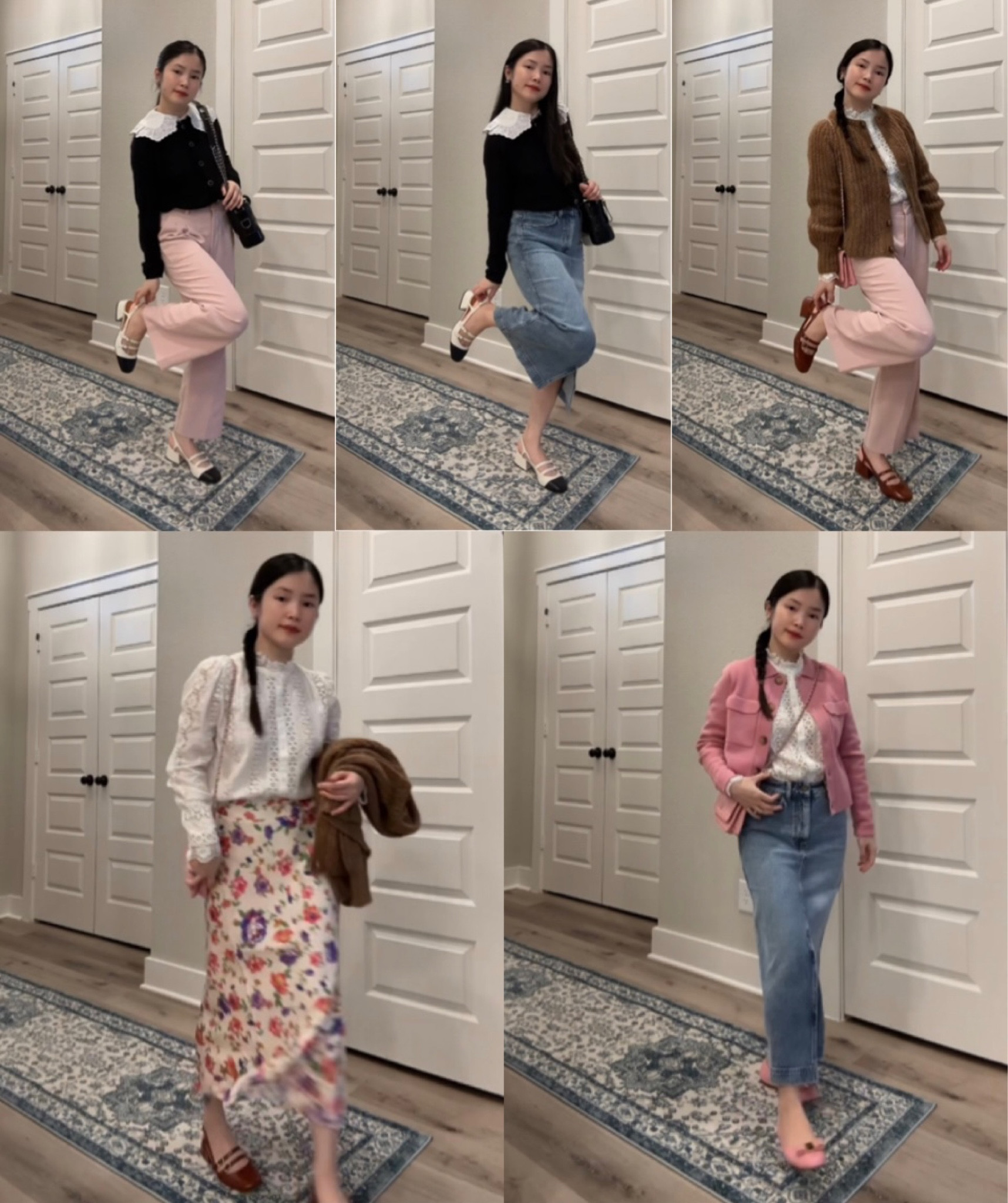 What i wore this week 🎀
Rym shirt: 0
Sandy skirt: 2
Paula babies: 6
The Effortless Pant Cropped: 0 regular 
Celestin Cardigan: XXS
Despina skirt: 2
Emile Cardigan: XXS
Betty: XXS
