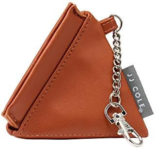 JJ Cole Vegan Leather Pyramid Pacifier Pouch, Cognac | Amazon (US)