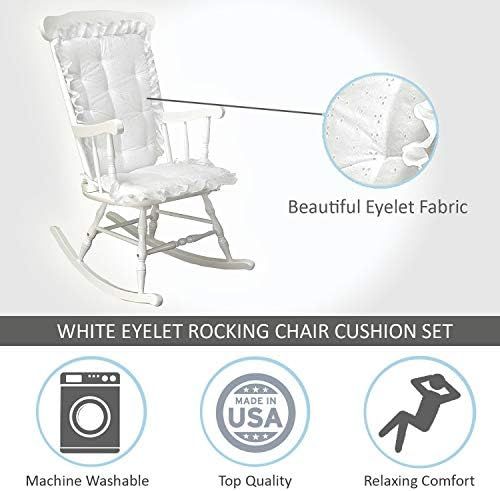 ABABY.COM Rocking Chair Cushion Pad Set - Machine Washable Seat and Seat Back Cushions, Seat Cover o | Amazon (US)