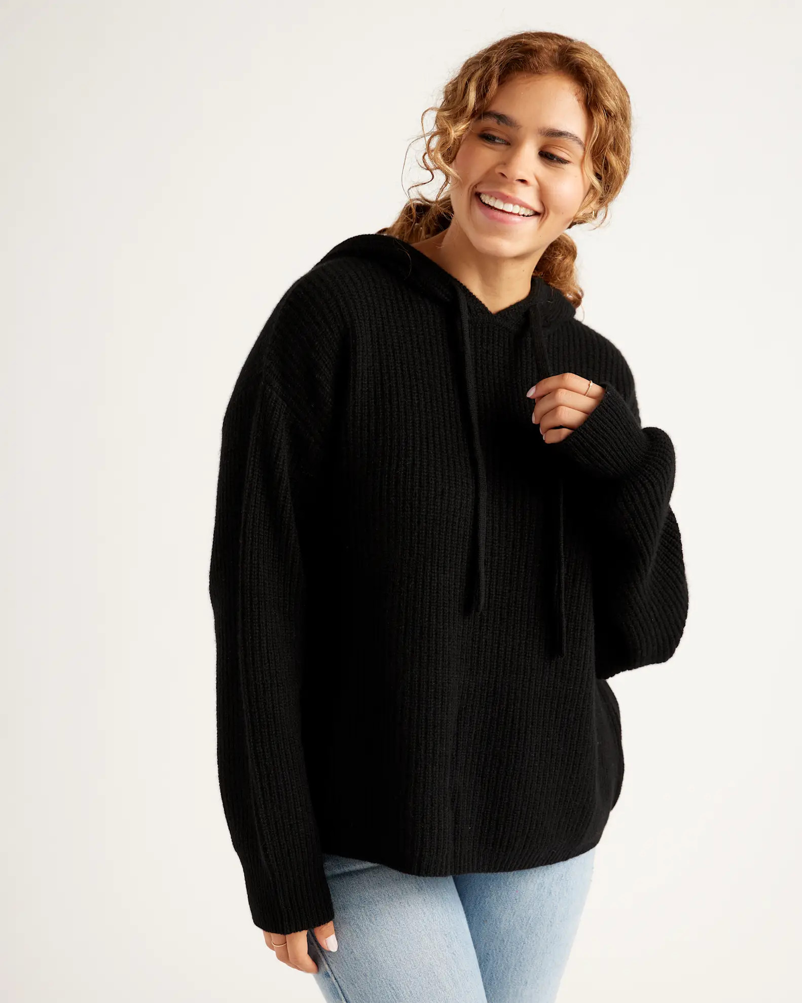 Mongolian Cashmere Fisherman Pullover Hoodie | Quince