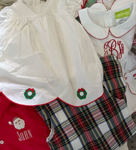 Christmas outfits are here! 
@smockedauctions sent us the sweetest Christmas pieces. I’m a sucker for festive smocked outfits for littles. That scalloped bubble with wreaths and the plaid jumper 😍. 

#LTKbaby #LTKfamily #LTKHoliday