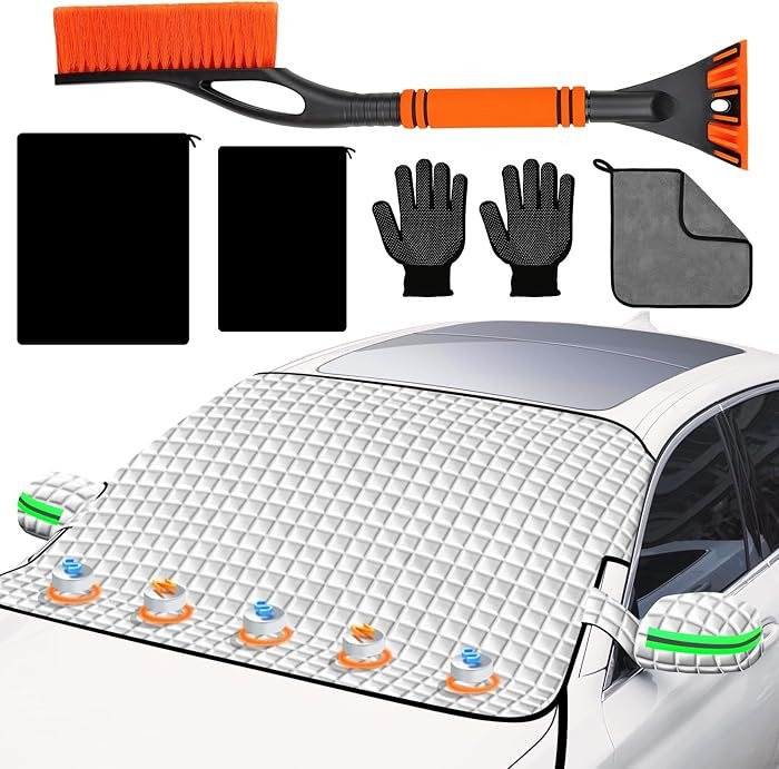 Winter Windshield Covers for Ice and Snow&Winter Car Essentials, Car Anti-Snow Cover, Snow Windsh... | Amazon (US)