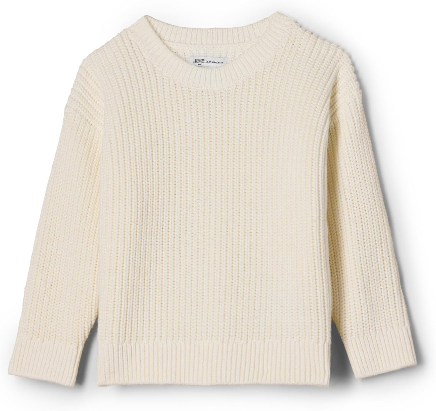 Amazon Essentials x Sofia Grainge Toddler and Baby Boys' Cotton Knit Drop Shoulder Sweater with Ribbing at Neck, Cuffs, Hem | Amazon (US)