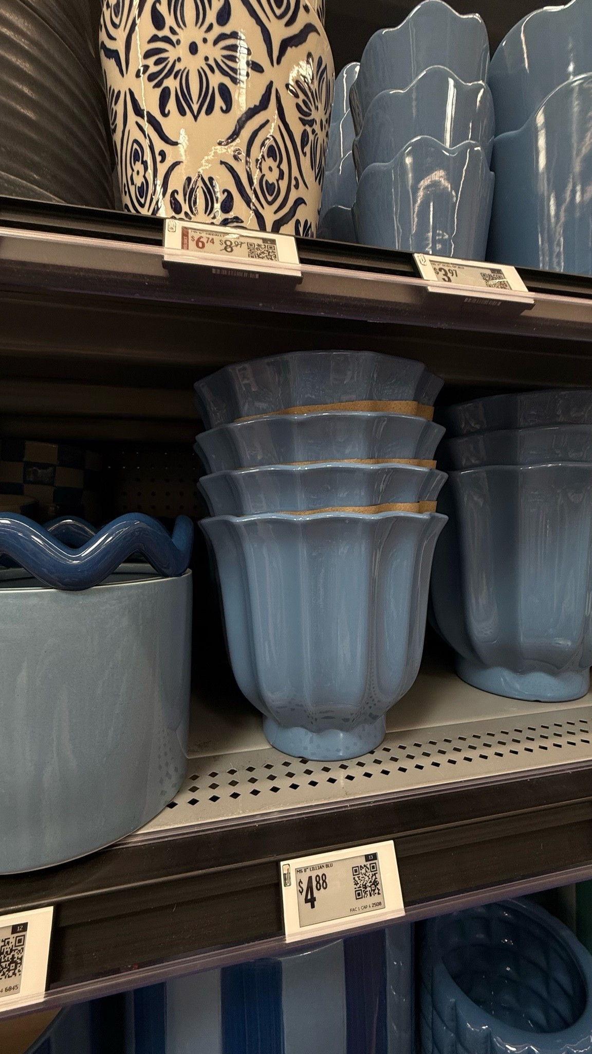 These Walmart planters are GIVING everything right now 😍 That dusty blue color, the scalloped and fluted details — honestly looks way more expensive than $4.88! Stacking a few of these together makes such a pretty little vignette on a porch, entryway shelf, or even a windowsill.

#walmartfinds #walmarthome #walmarthomedecor #liketkit #LTKhome #LTKunder50 #LTKsalealert #bluedecor #planters #outdoorplanters #porchdecor #homedecor #homedecorideas #affordabledecor #budgetdecor #summerdecor #frontporchdecor #scallop #flutedplanter #dustyblue #dustybluedecor #patiodecor #gardenfinds #ceramicplanter #homedecorfinds
