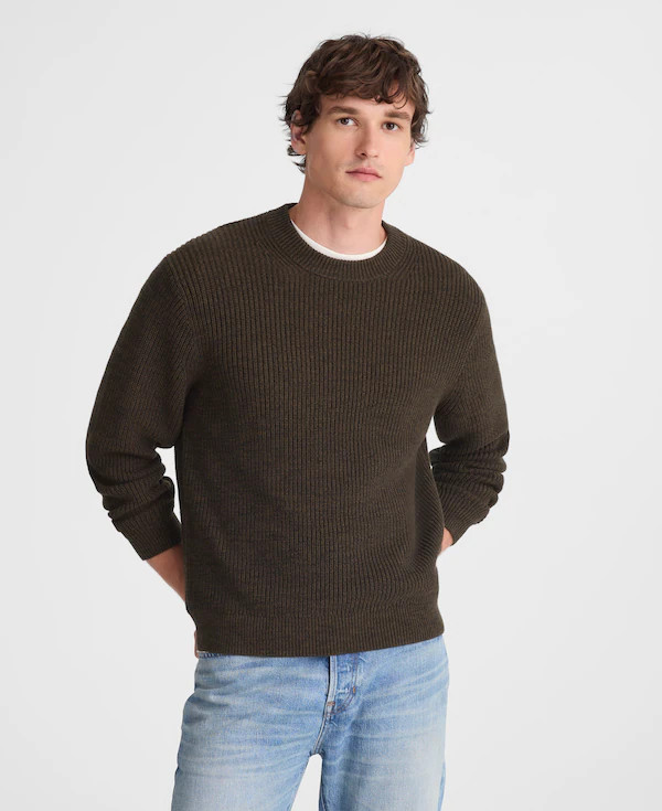 Cotton Shaker-Stitch Crewneck Sweater | Madewell | Madewell