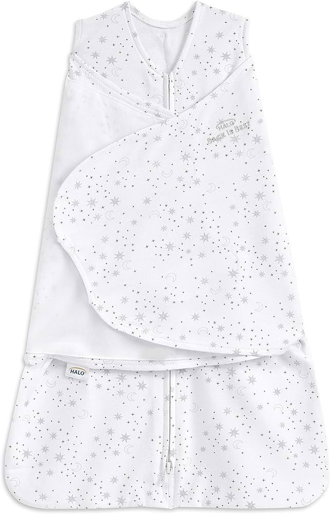 HALO 100% Cotton Sleepsack Swaddle, 3-Way Adjustable Wearable Blanket, TOG 1.5, Midnight Moons Gr... | Amazon (US)
