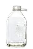 2 Qt Glass Milk Bottle, 64 oz, Heavy Glass with Lid, Creamery Style | Amazon (US)