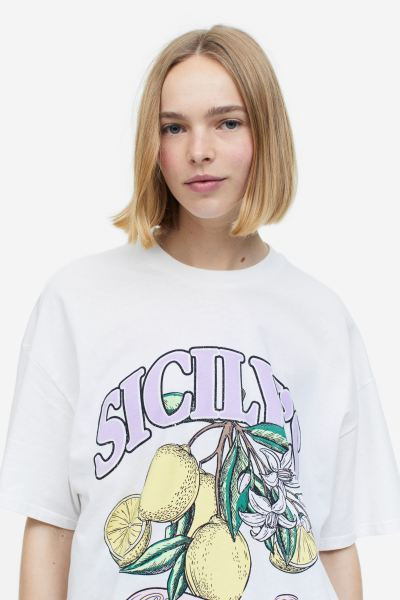 Oversized Printed T-shirt | H&M (US + CA)